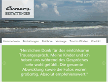 Tablet Screenshot of coners-bestattungen.de